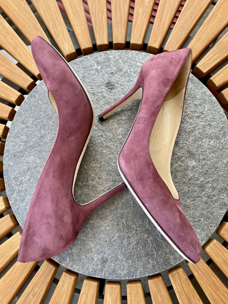 Jimmy Choo Damenschuhe: Escarpins Jimmy Choo en daim taille 40 – Gebraucht aus Genève von Lucie.hwrth 2