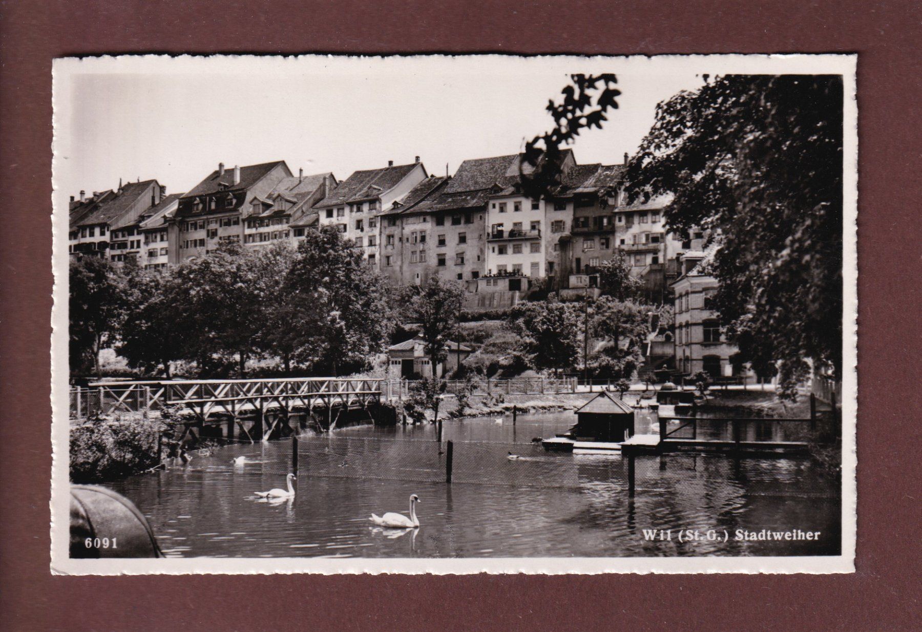 Cartoline postali: WIL - Stadtweiher – Usato da Pully venduto da nicecards