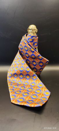 Neue, Elegante Seidenkrawatte Louis Feraud, blau/rot
