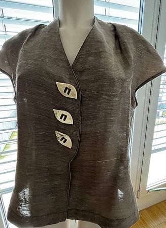 Deux-Pièces Montserrat Jané, Gr. 40, aus Hanf/Seide, braun