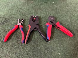 Knipex Zangen-Set 3-tlg. Abisolierer, Crimpzange, Endhülse