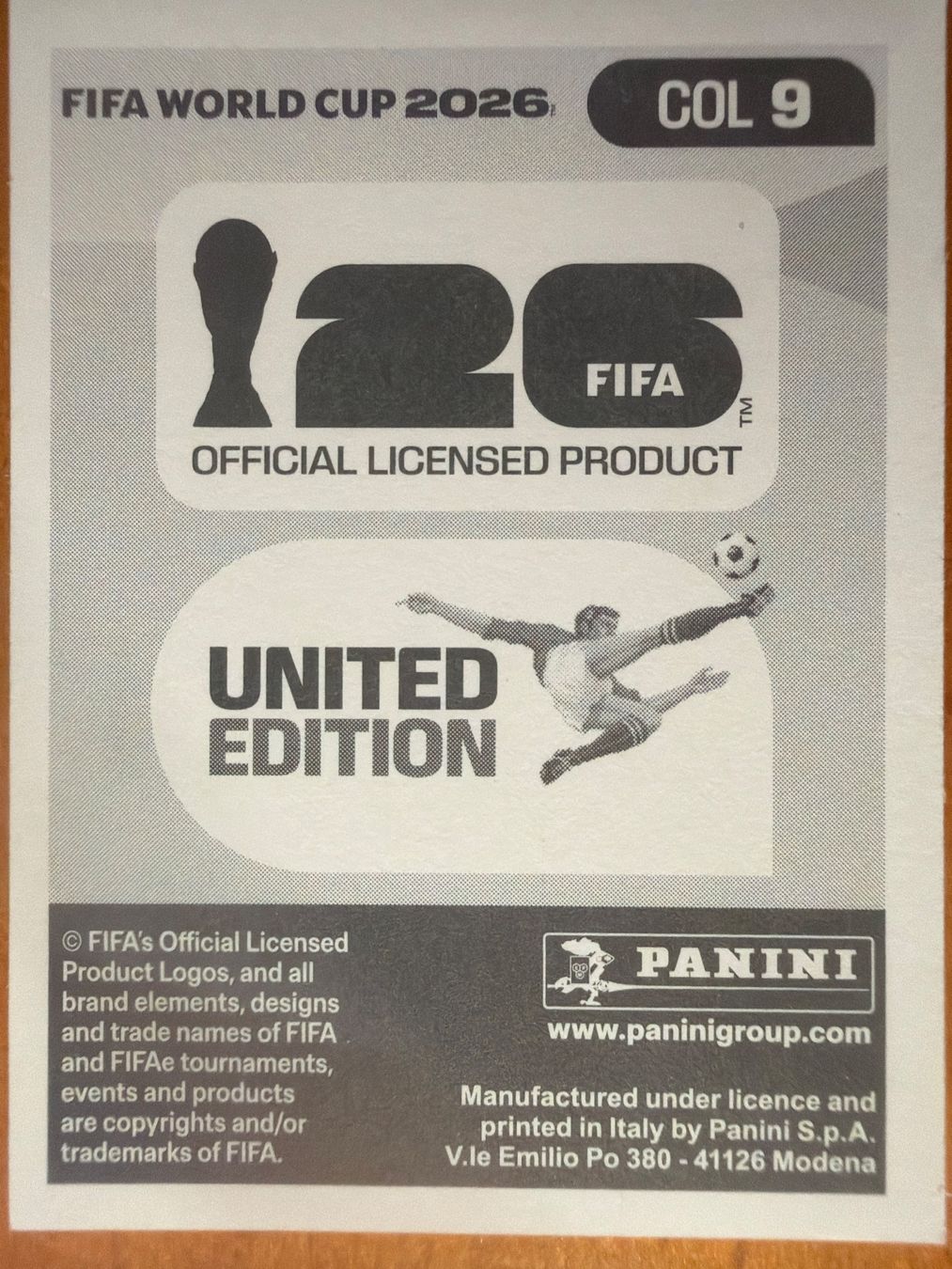 Panini Carte collezionabili: Panini COL9 – Nuovo (secondo la descrizione) da Susten venduto da Rechnun 1
