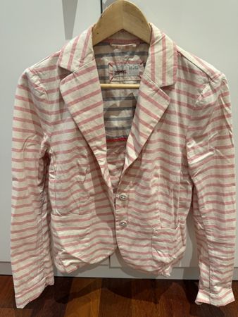 Esprit Blazer, Gr. 36, Baumwolle, gestreift, Sommer-Look