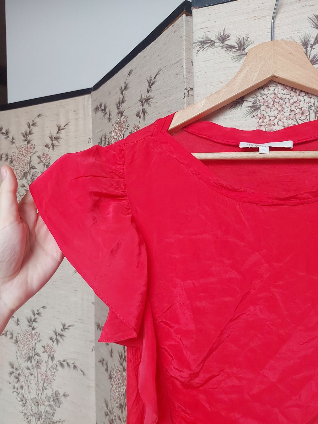 Maje Top: Top Maje en soie - Taille S/M – Usato da Lausanne venduto da Super-cerise 1