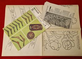 Bauernmalerei M-Color Motiv-Vorl. & COOP-Zeitungsseite 1983