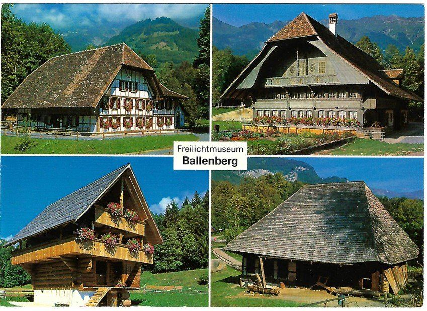 Ansichtskarten: AK Freilichtmuseum Ballenberg, 4 Motive – Gebraucht aus Rheinfelden von wil_m7gh