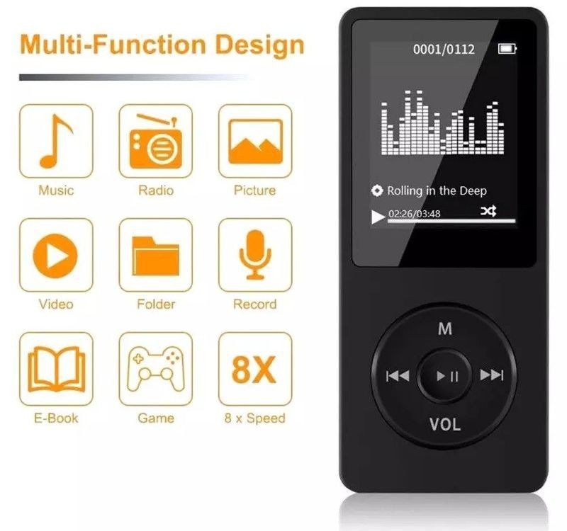 Lettore multimediale portatile: MP3 MP4 Player Bluetooth FM-Radio  LCD Display HiFi Musik – Nuovo (secondo la descrizione) da Kirchdorf AG venduto da Aarereussshop 6