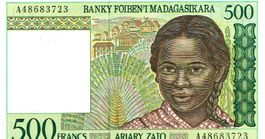 Madagascar 500 Francs ND 1994 P-75 UNZ Nr3