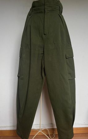Valentino Women's Cargo Pants, Olive Green, Size 38 IT