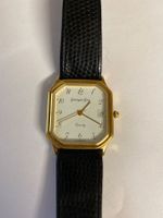 Georges Gay - Quartz -  bracelet cuir noir- Vallée de Joux