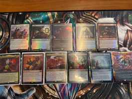11 MtG Promo cards from 2023 in german ,ex-nm in sleeves