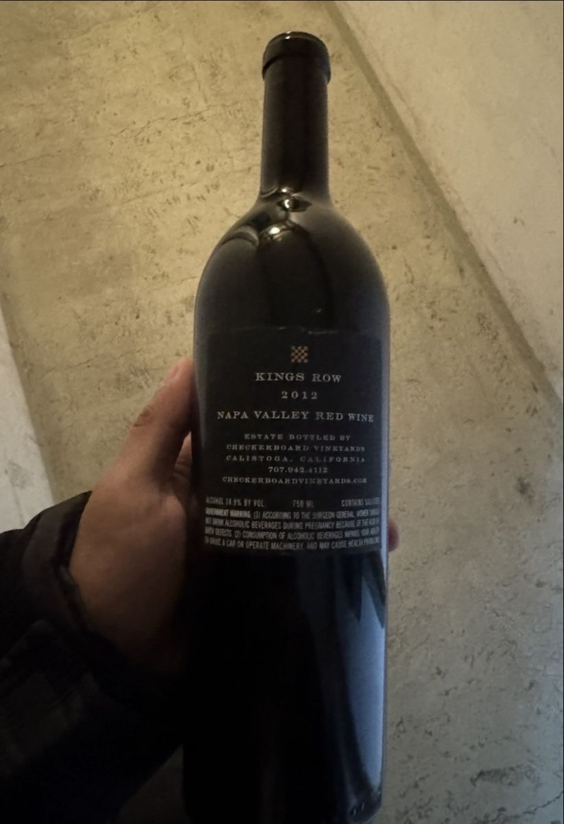 Wein: 2012 Checkerboard Vineyards Kings Row – Neu (gemäss Beschreibung) aus Jona von Marvin..... 1