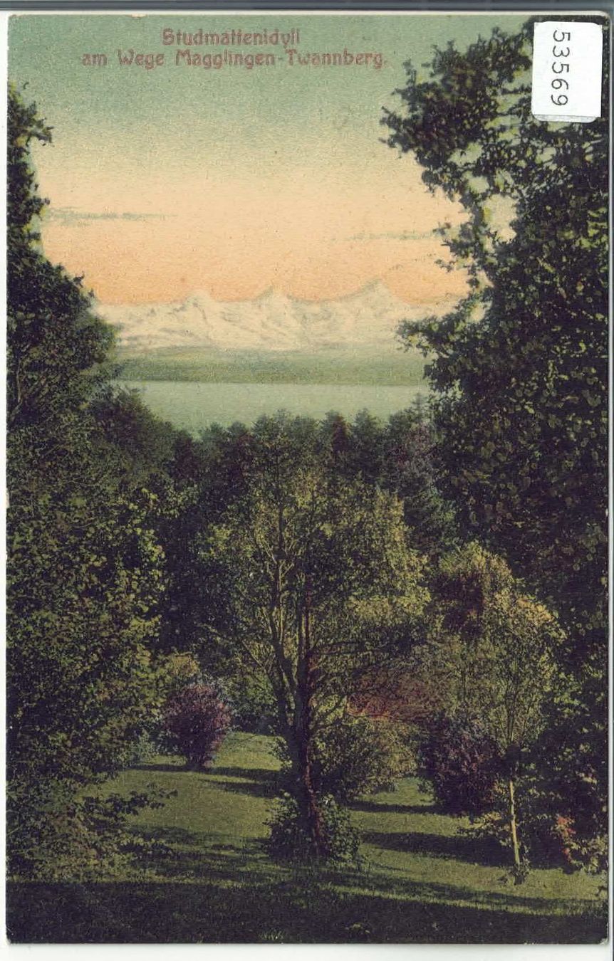 Ansichtskarten: Studmattenidyll am Wege Magglingen-Twannberg - Litho – Gebraucht aus Ettingen von Kartenplanet