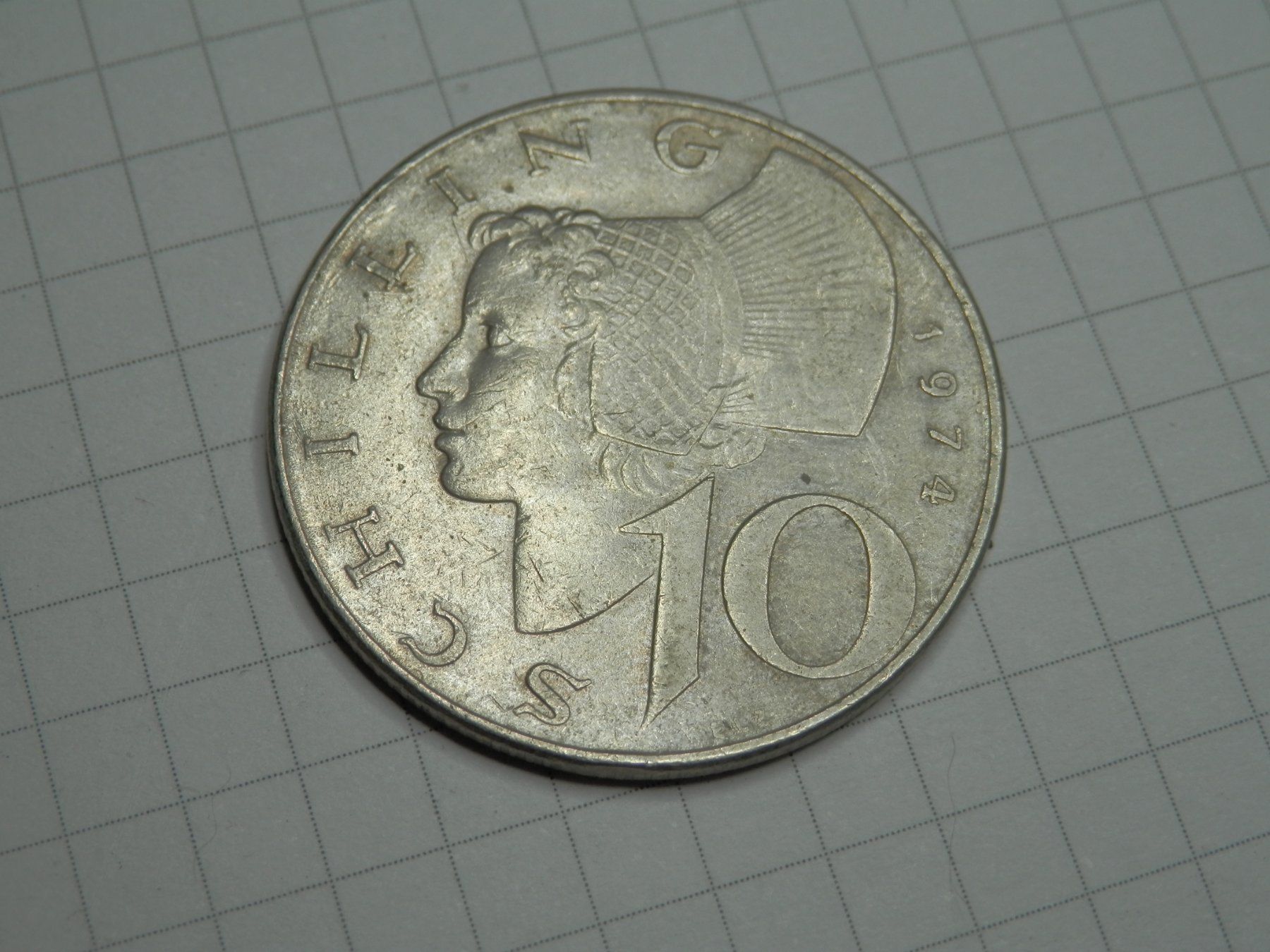 Tutti le monete: Österreich  10 Schilling, 1974 – Usato da Weiach venduto da weiach81