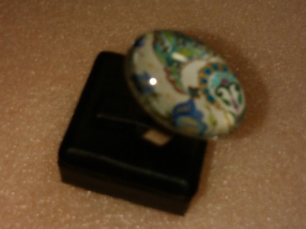 Ringe: RING EDELSTHAL MIT FANTASIE BILD,,GLANZIG – Neu (gemäss Beschreibung) aus Basel von bijoutrie_4 1