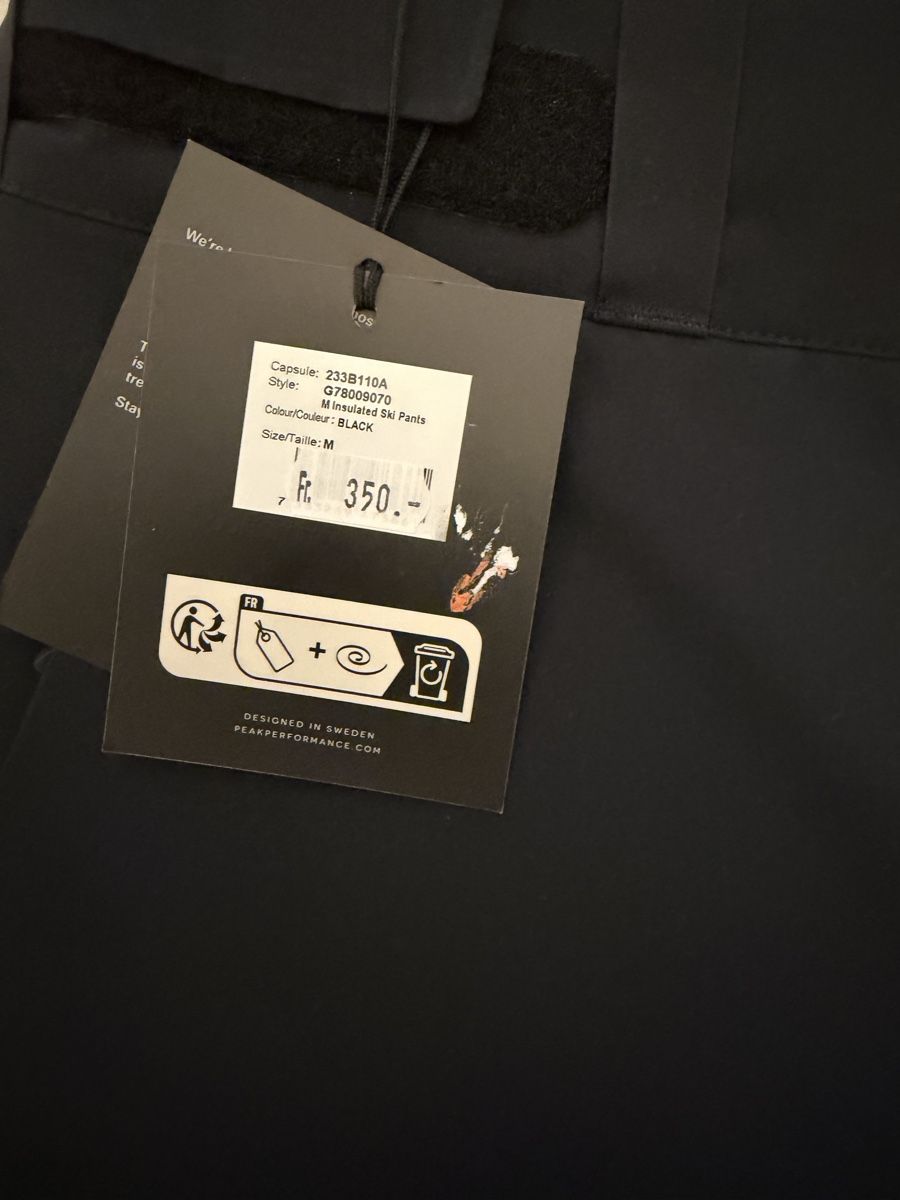 Peak Performance Pantaloni: Skihose Peak Performance  schwarz Grösse M neu – Nuovo e nell'imballaggio originale da Sirnach venduto da Fkobi 1