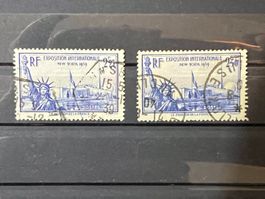 Paire Expo International New York oblitérés 1939-1940