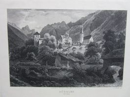 BÜRGLEN STAHLSTICH BLATTGRÖSSE CA. 35X25CM