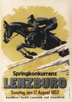 LENZBURG PFERDE SPRINGKONKURENZ 1952 - Original Plakat