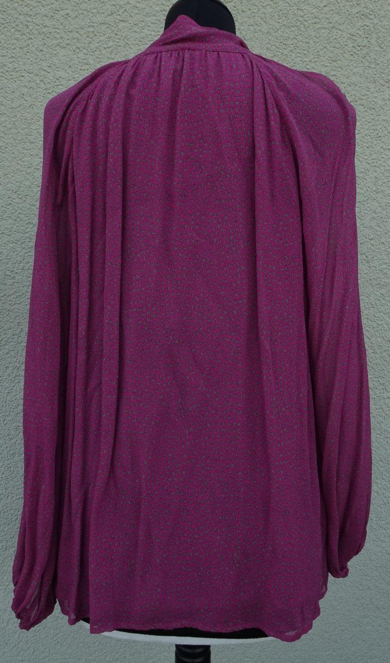 Hemisphere Camicette: Schluppenbluse Hemisphere Gr. M pink braun Bluse – Usato da Winterthur venduto da blumeblau77 8