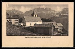 Furna, Ortsansicht mit Drusenfluh und Su