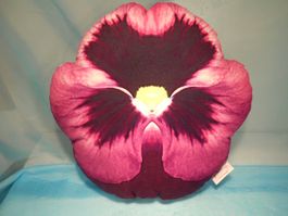 Kissen, Blume, Stiefmütterchen, Violett, Dm: 40cm