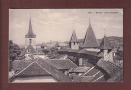 MORAT - Les Remparts - 1917 Feldpost // pli d'angle //