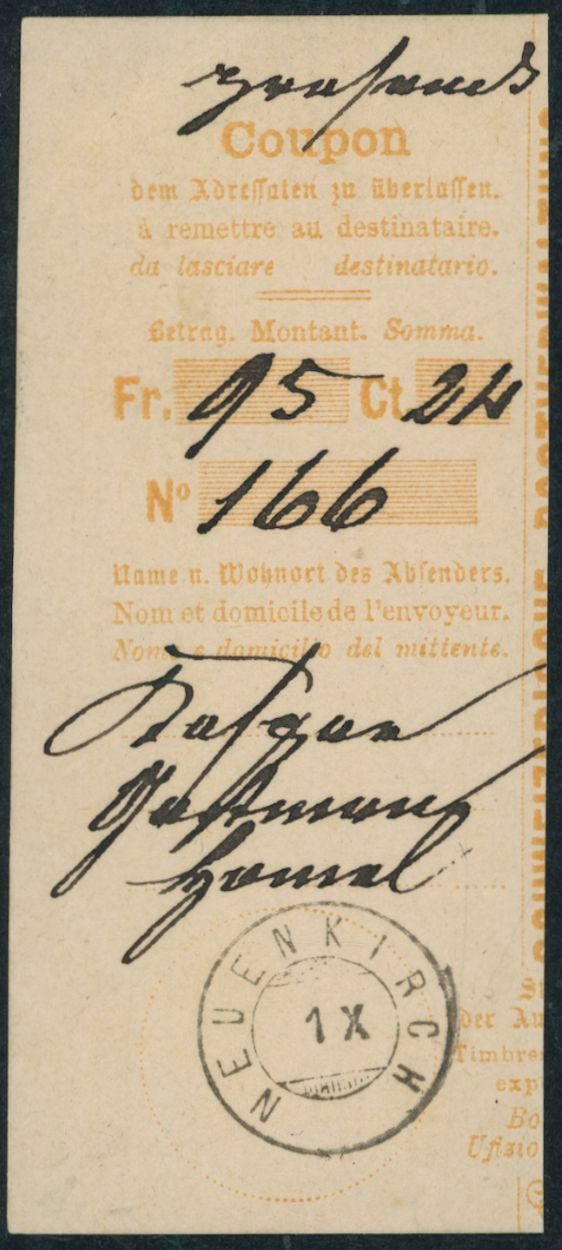 Tutti i francobolli: LU Neuenkirch - Zwergstempel - Coupon – Usato da Schindellegi venduto da leecollect