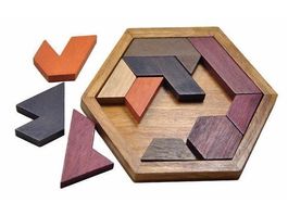 HOLZPUZZLE - TANGRAM - HOLZ LEGESPIEL - 3D PUZZLE