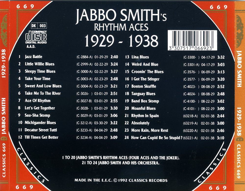 CD: Jazz CD: Jabbo Smith "The chronogical.... 1929 - 1938" – Usato da Hochfelden venduto da mue_lhm9 3