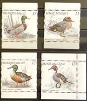 1989 Belgien / Enten Satz** Mi- 2384 - 2387