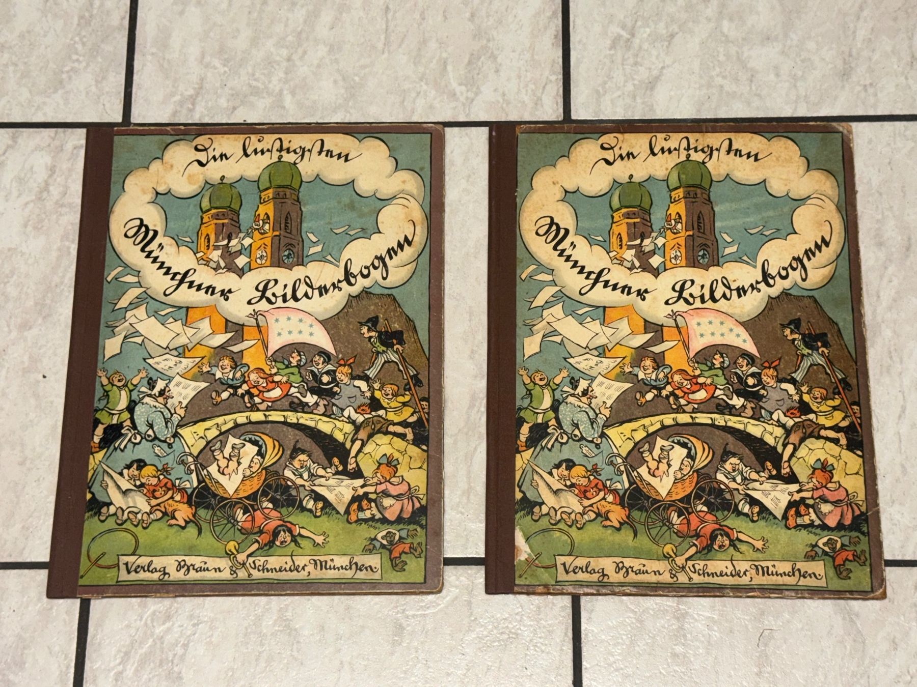 Libri: 2 Alte Bücher- Die lustigsten Münchner Bilderbogen. – Usato da Kaiseraugst venduto da Drasa