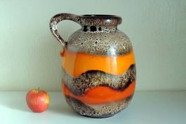 Vase à anse vintage, modèle 484, céramique Scheurich, 1970s