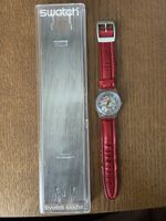 Original Swatch Skeleton Uhr mit Lederarmband & Originalbox 