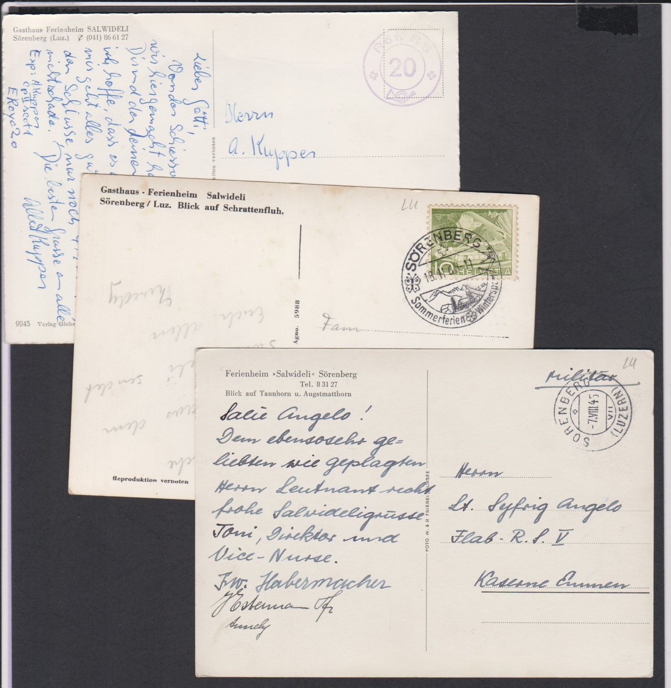 Cartoline postali: Salwideli in Sörenberg LU   :   3 alte Ansichtskarten – Usato da Vitznau venduto da Ropaku 2