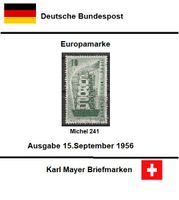 Europamarke 1956                Ausgabe 1960