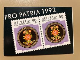 Pro Patria 1992 Briefmarkenheft 1.Tag