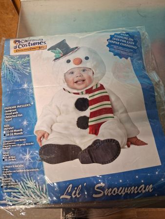 Baby Schneemann Kostüm, Grösse 12-24 Monate, Winterzeit!