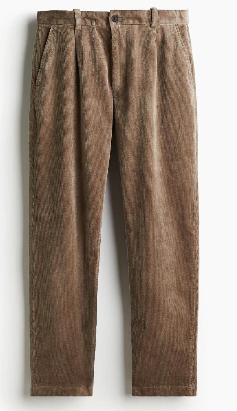 H&M Pantaloni: Braune Manchester Hosen – Usato da Münchenstein venduto da Elnino2000