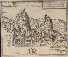 Sion Radierung von Braun-Hogenberg 1580