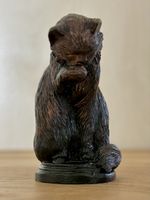 Katze aus Messing, Franklin Mint Curio Cabinet Cat, 1986