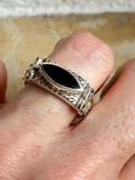 Schöner Silberring mit Onyx (58)