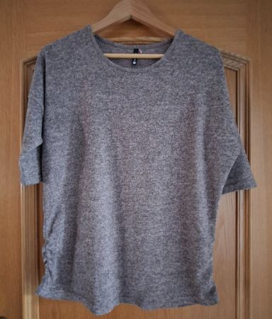 Damen Pulli, grau/rosa, Gr. S