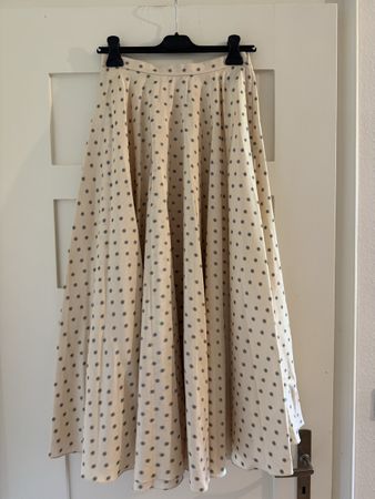 Christian Dior Seidenrock mit Polka Dots