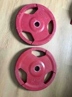 Hantelscheiben 2x 25kg rot 51mm Bohrung