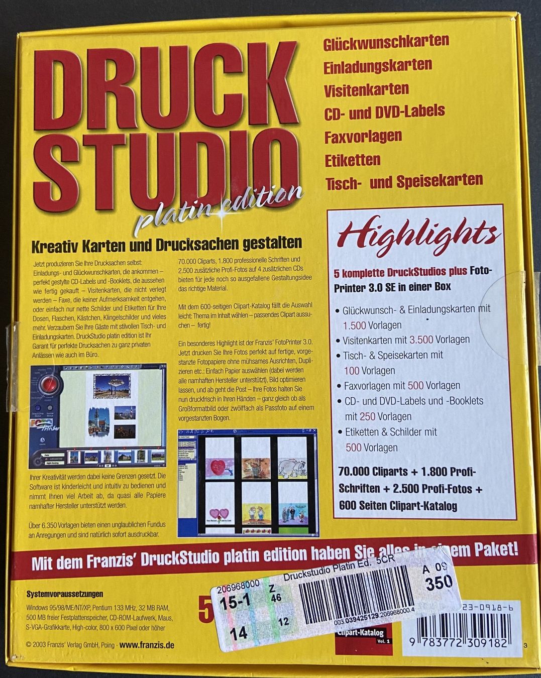 Livres: Druck Studio Platin Edition – D'occasion à Böckten par Hansi36 1