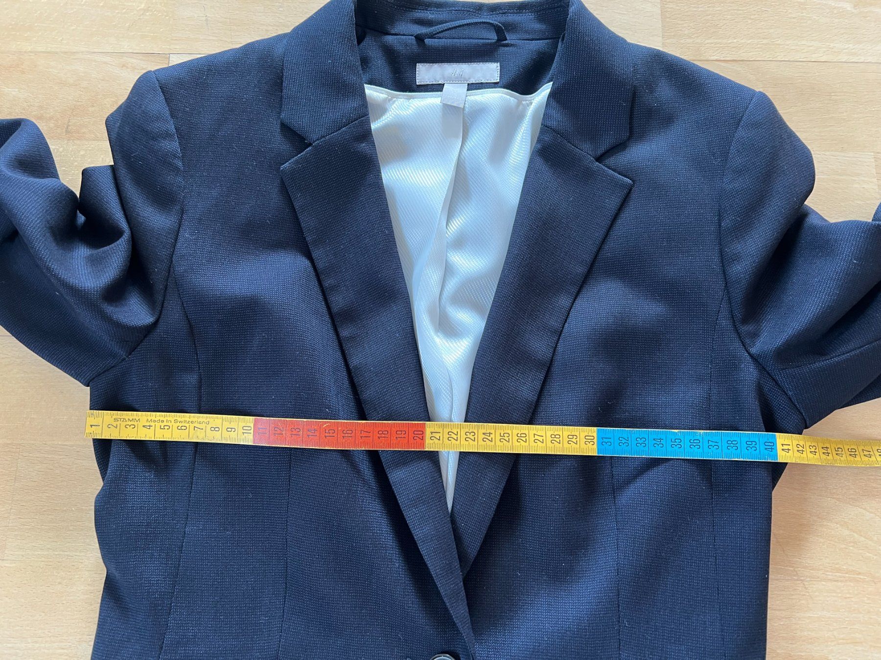 H&M Giacche: H&M Damen Blazer, Gr. 36, Schwarz/Blau meliert – Nuovo (secondo la descrizione) da Worb venduto da farben20zauber 3