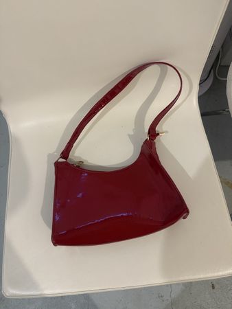 Lack Handtasche in Weinrot - Top Zustand!