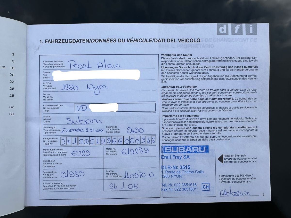 Subaru Automobili: Subaru Impreza WRX Alain Prost – Usato da Troistorrents venduto da Juldesuisse 2