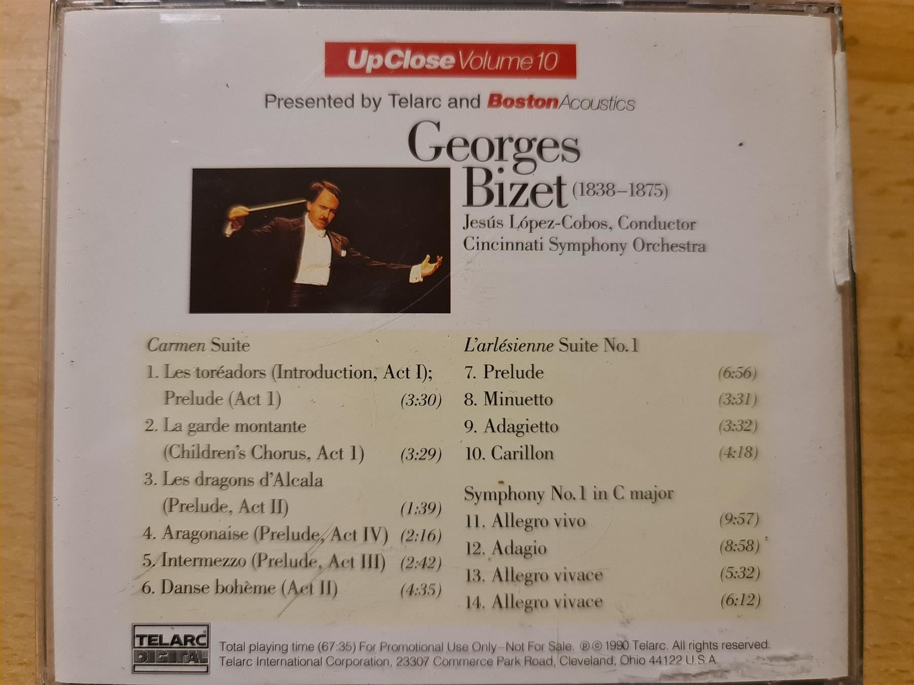 CD: Upclose volume 10 Georges Bizet – Usato da Dintikon venduto da Vexi 1